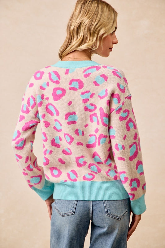 Leopard Artwork Cardigan
