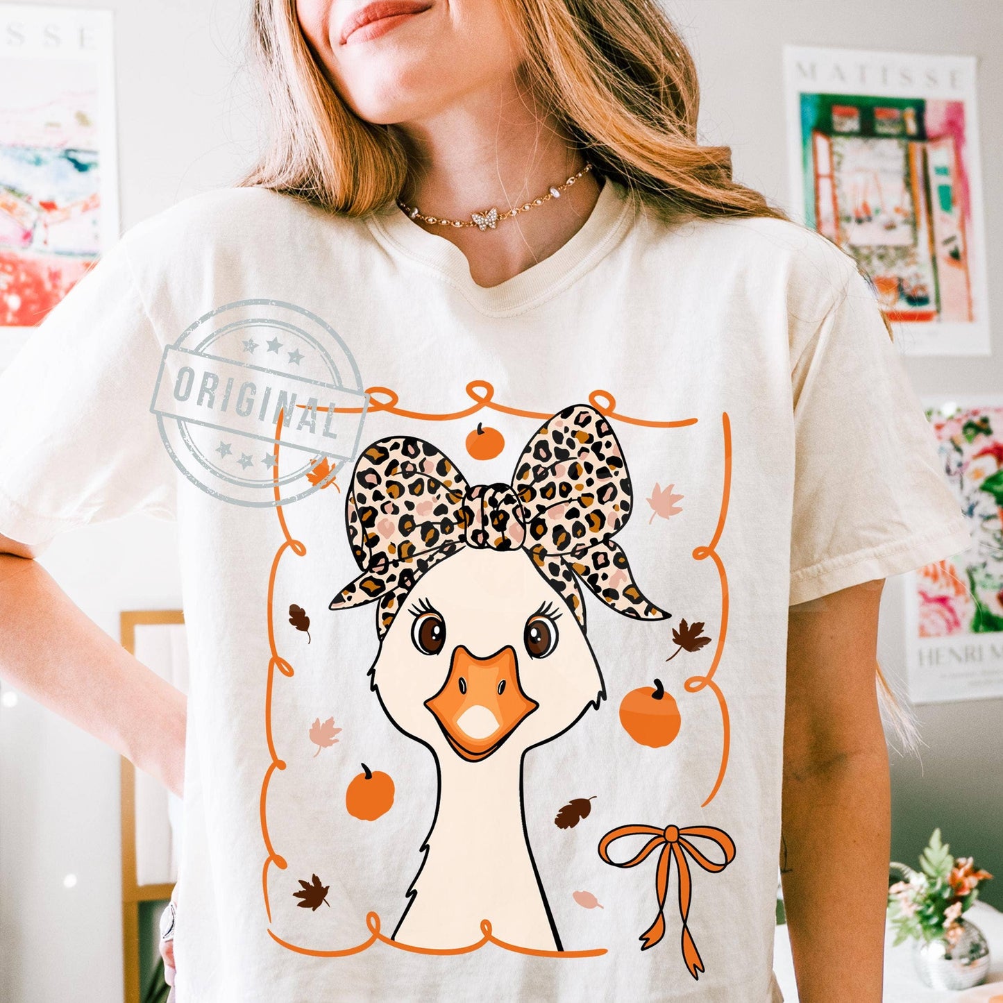 Comfort Colors Fall Goose Shirt, Coquette Fall Goose Shirt