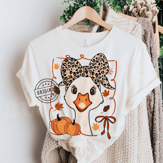 Comfort Colors Fall Goose Shirt, Coquette Fall Goose Shirt
