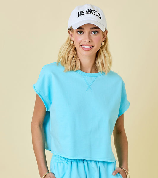 Knit Boxy Cropped Top