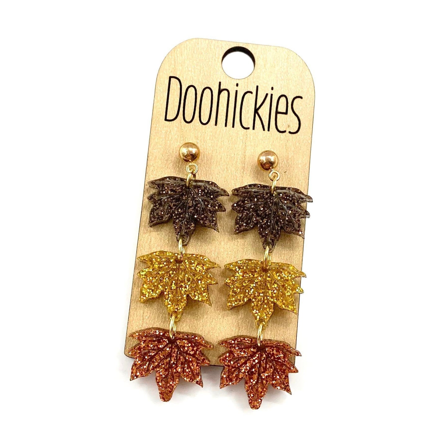 Fall Leaf Dangles - Fall Acrylic Earrings