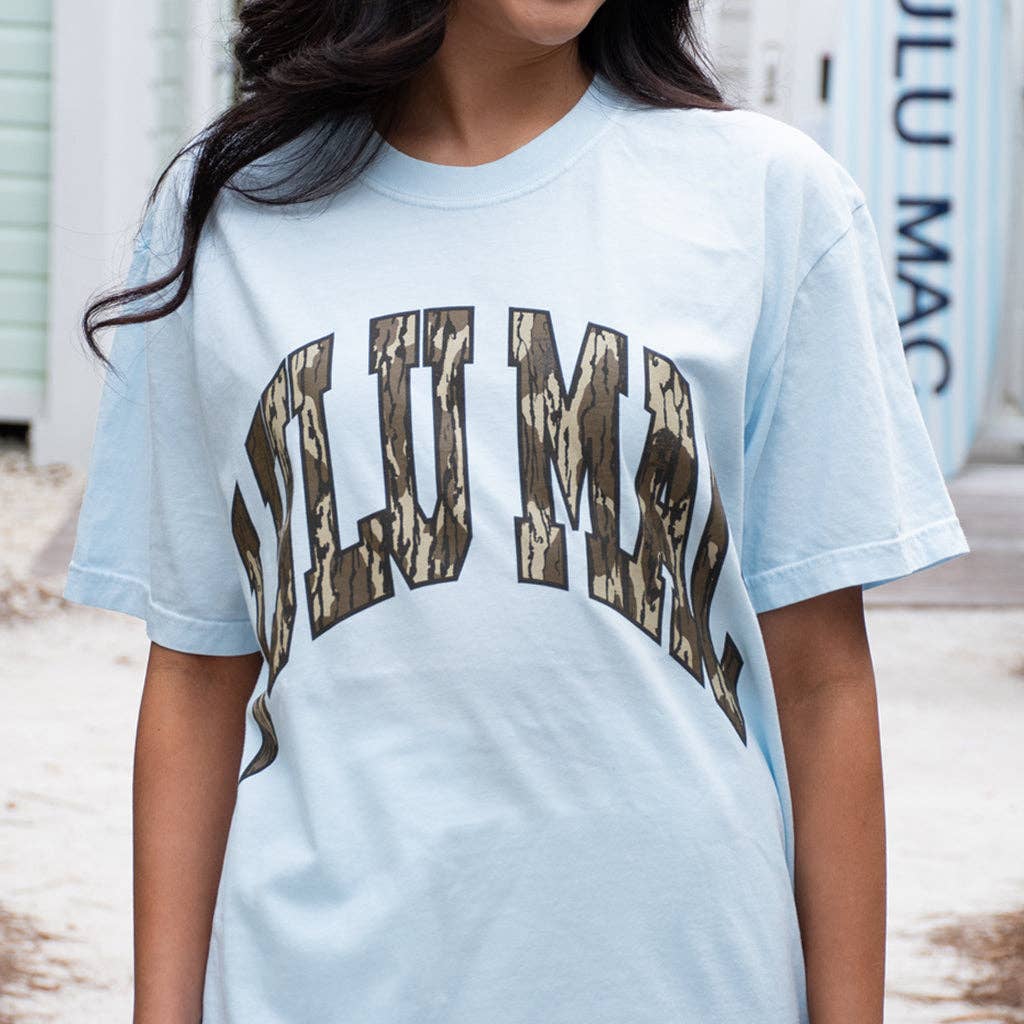 Mossy Oak Bottomland Comfort Colors Tee - Chambray