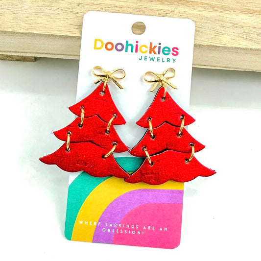 Traditional Shimmer Christmas Tree Earring Collection