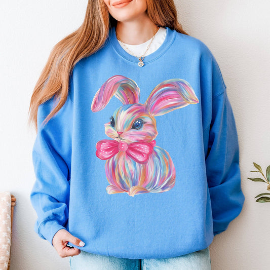 Glittery Easter Bunny, Rabbit, Adorable Sweatshirt