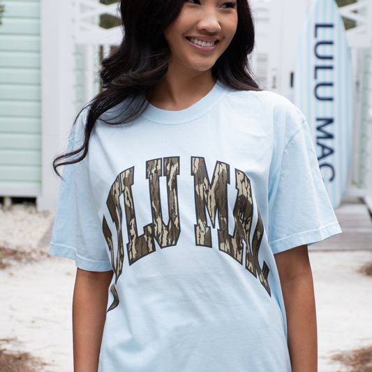 Mossy Oak Bottomland Comfort Colors Tee - Chambray
