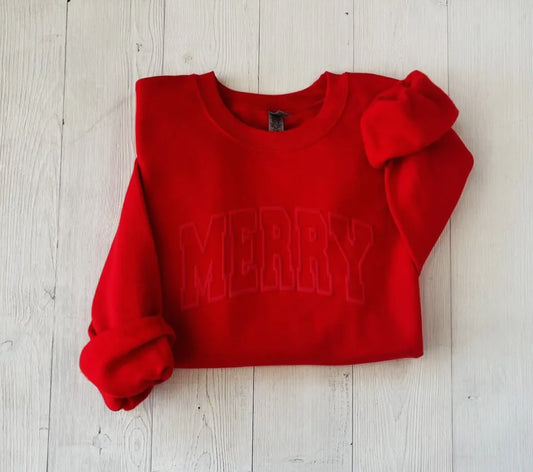 Red Merry Sweatshirt
