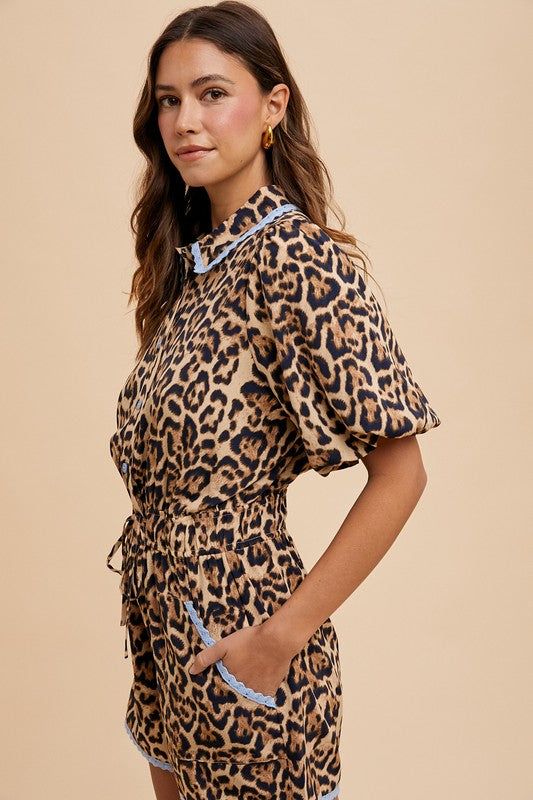 Leopard Print Romper