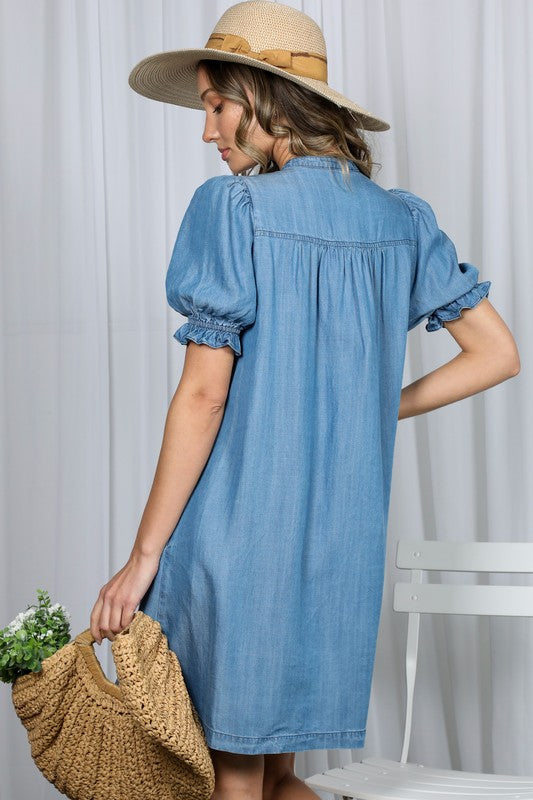Clara Chambray Dress