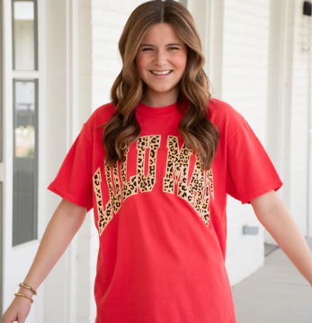 LM-LP-1000 Leopard Adult Paprika Comfort Colors Tee