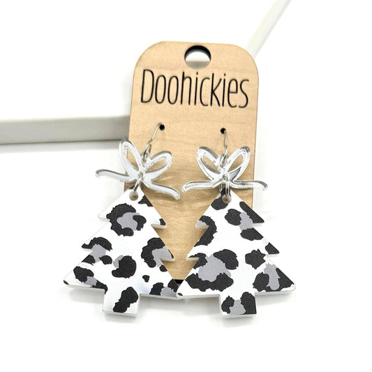Doohickies - Merry Leopard Christmas Tree Earring Collection - Acrylic