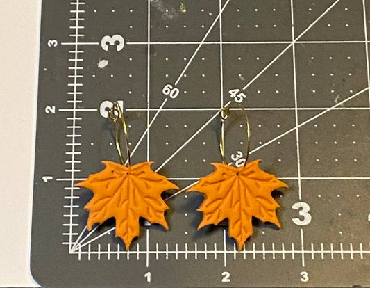 Leaf Hoops Earrings