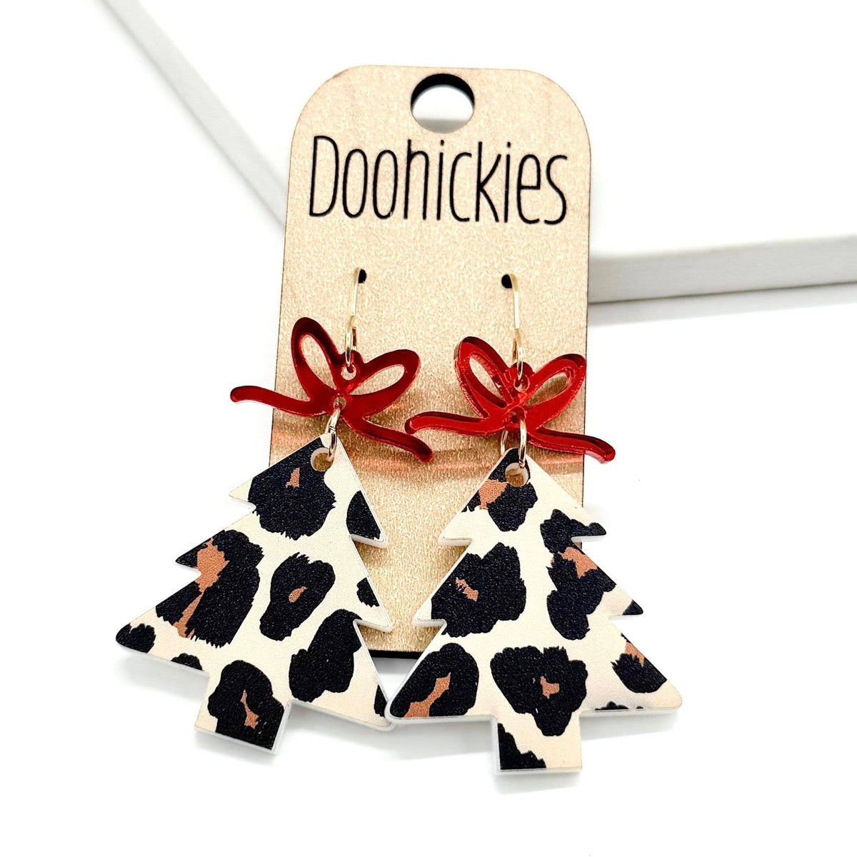 Doohickies - Merry Leopard Christmas Tree Earring Collection - Acrylic