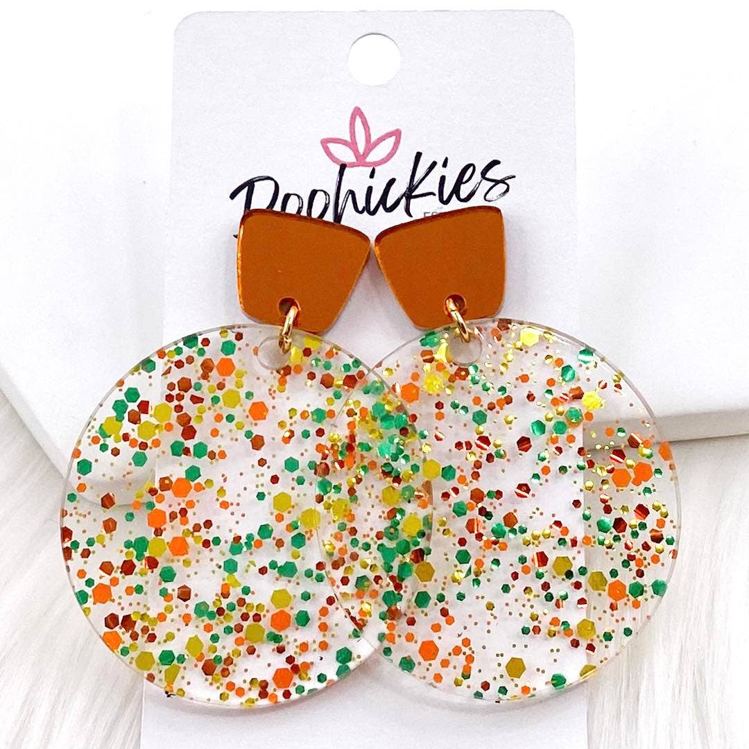 2" Fall Feels Piggyback Dangle Acrylic Fall Earrings