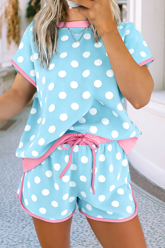Spring Polka Dot Short Set