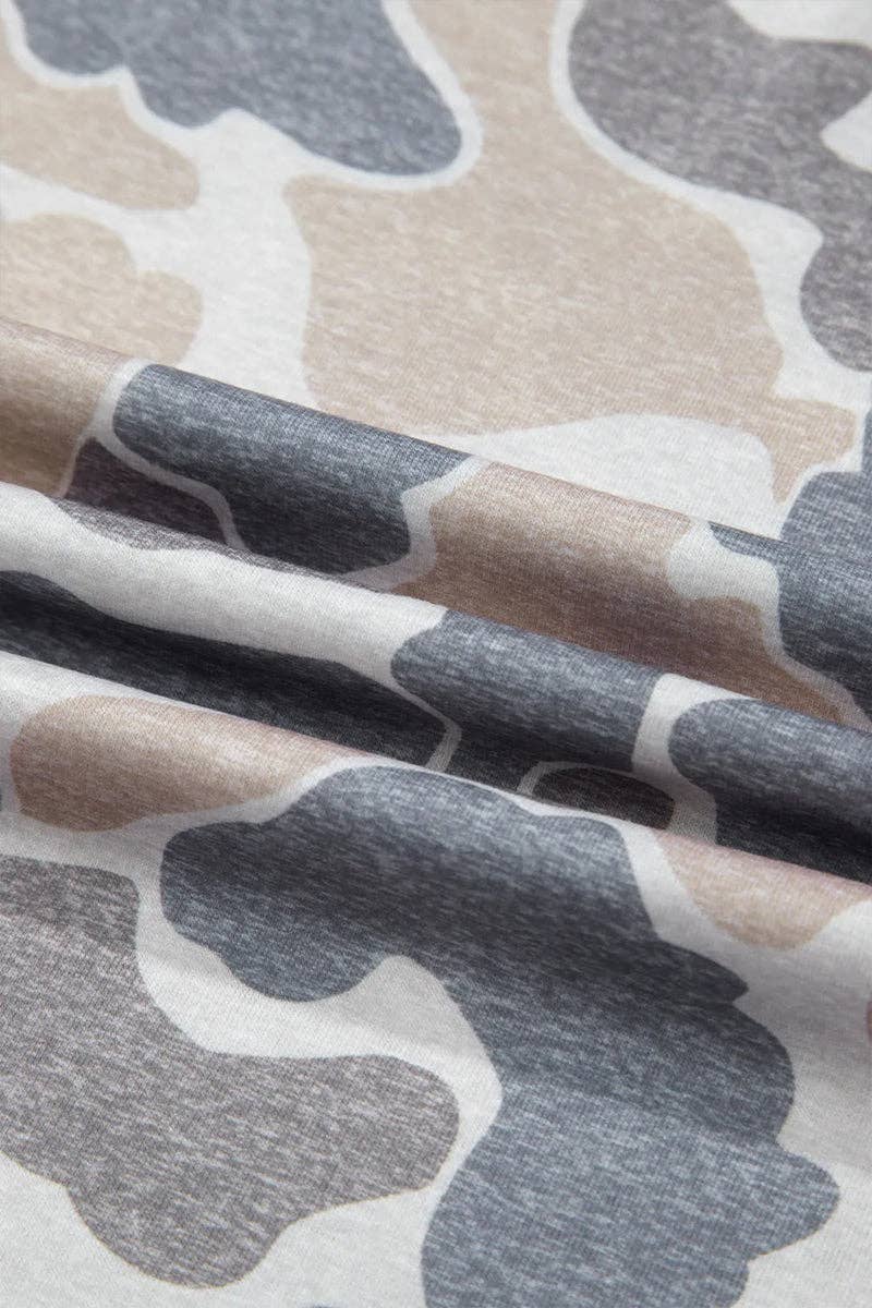 Camo America Graphic Patriotic T Shirt Casual Summer