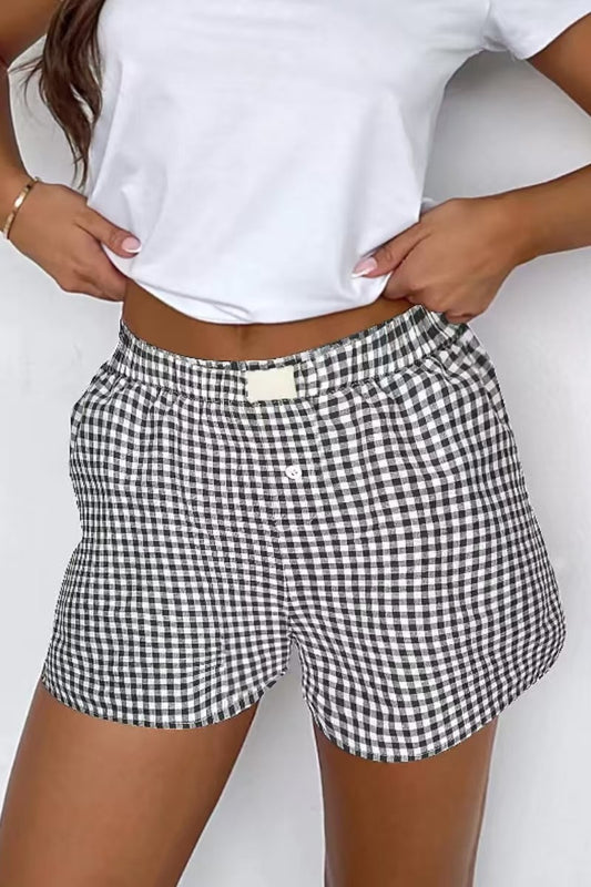 Gingham Check Boxer Plaid Shorts