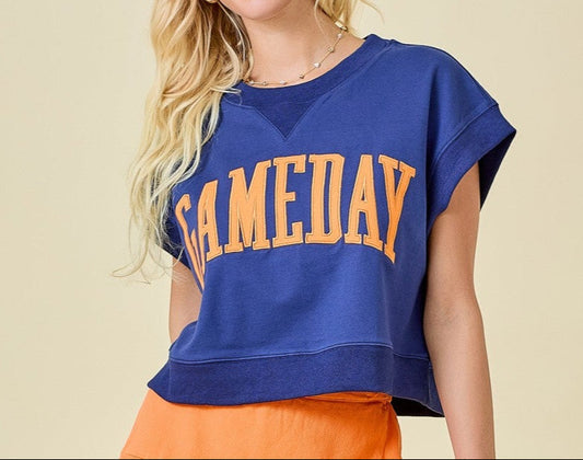 Gameday Boxy Cropped Terry Top