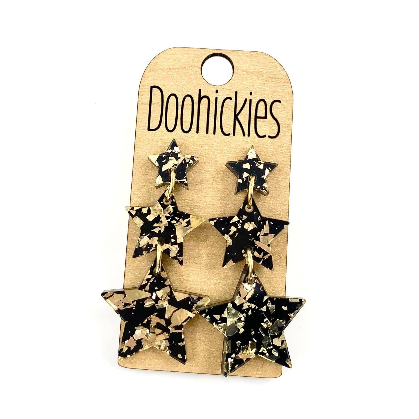 2.2" Star Of The Show Waterfall Star Collection - Black/Gold