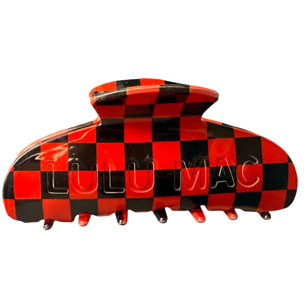 Girlie Girl Originals - Lulu Mac Red & Black Checkered Hair Clip