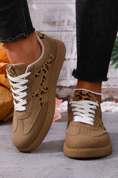 Faux Suede Contrast Patchwork Detail Sneakers | US6-10