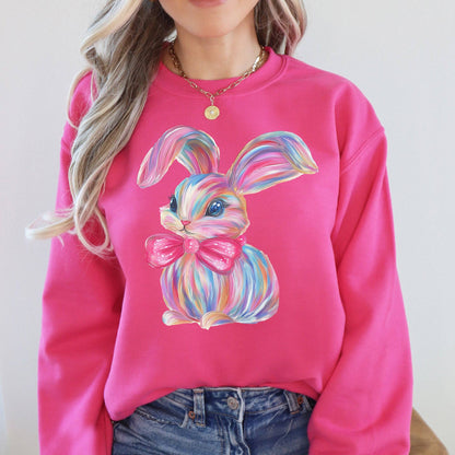 Glittery Easter Bunny, Rabbit, Adorable Sweatshirt