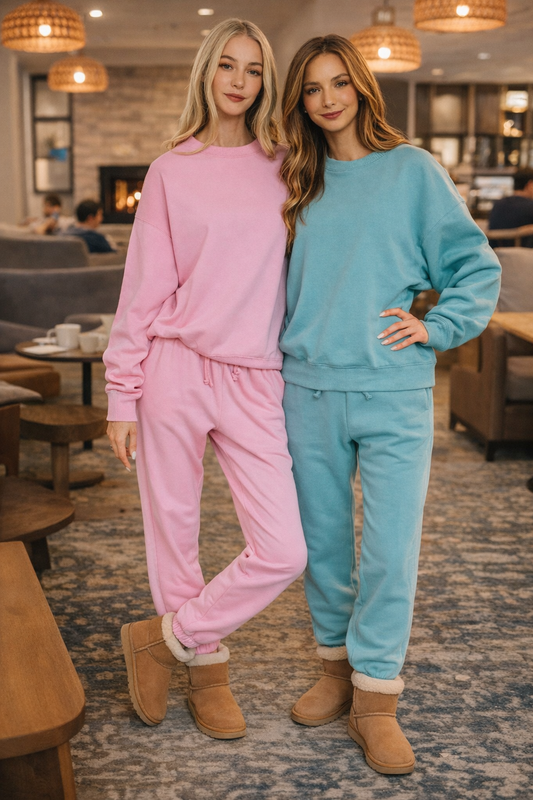 Fleece Long Sleeve Pullover & Jogger Set