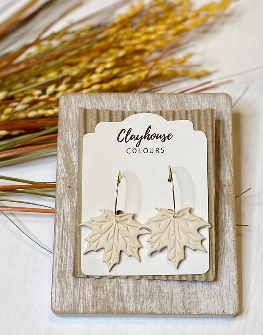 Leaf Hoops Earrings