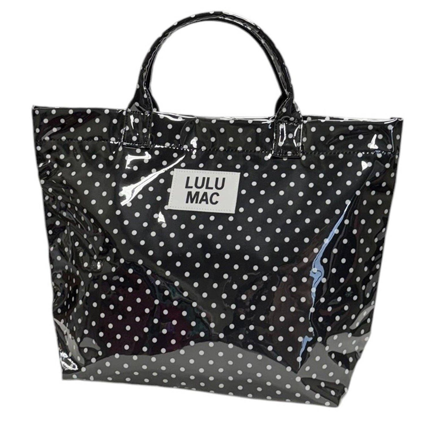 LM-BG-1003 TOTE BAG BLACK/WHITE DOT