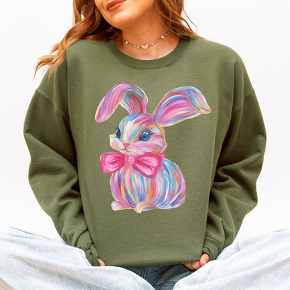 Glittery Easter Bunny, Rabbit, Adorable Sweatshirt