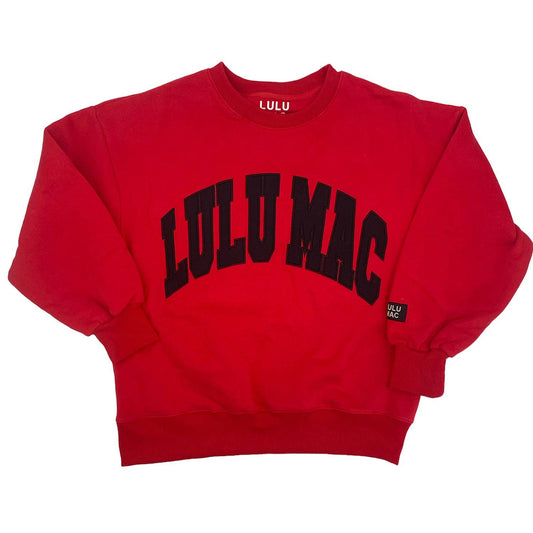 Girlie Girl Originals - Lulu Mac Embroidered Sweatshirt Red/Black - Stitch