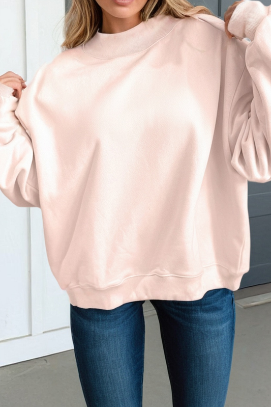 Oversize Mock Neck Sweatshirt