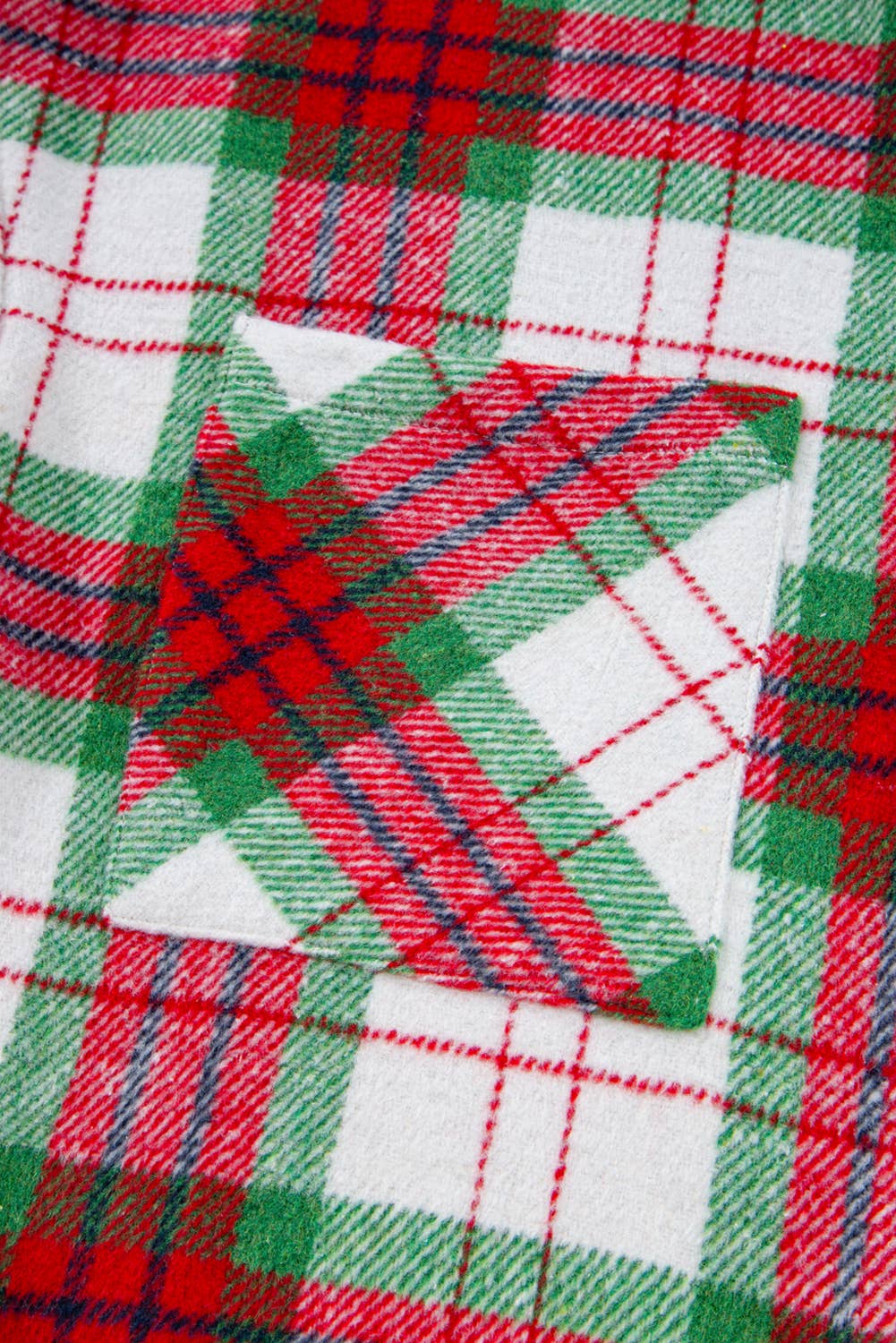 LDC Christmas Green Plaid Casual Flannel Shacket