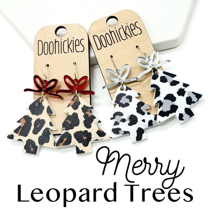 Doohickies - Merry Leopard Christmas Tree Earring Collection - Acrylic