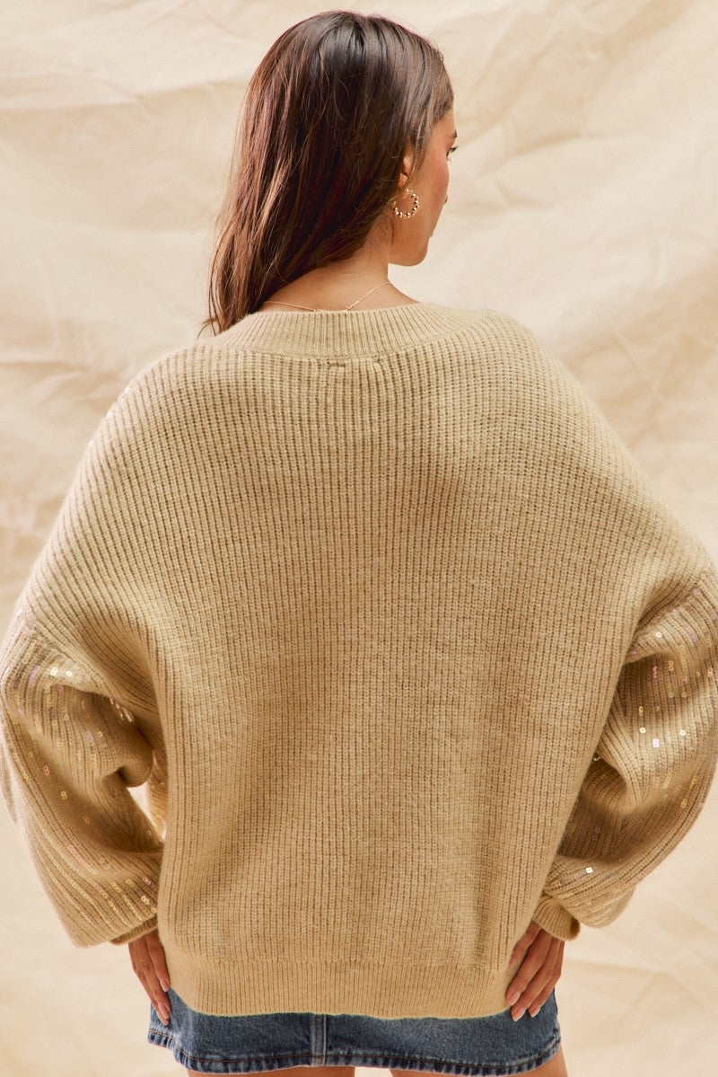 COMING SOON! Holiday Clear Sequins Sweater