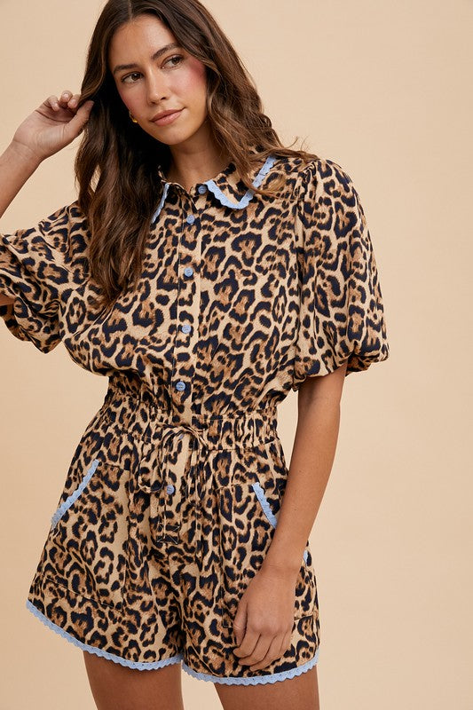 Leopard Print Romper
