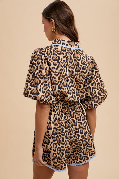 Leopard Print Romper