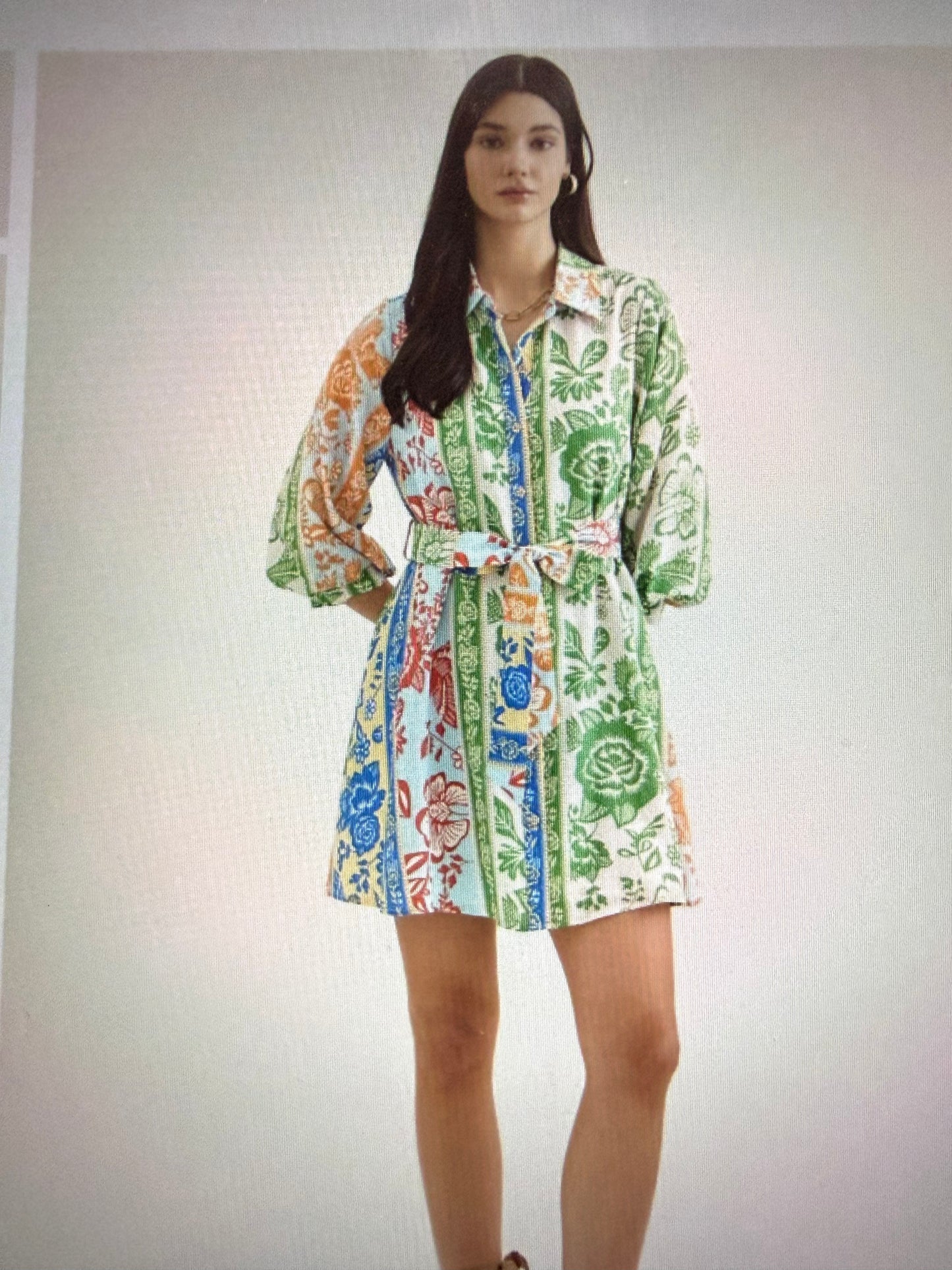 Dress - Green Multicolored