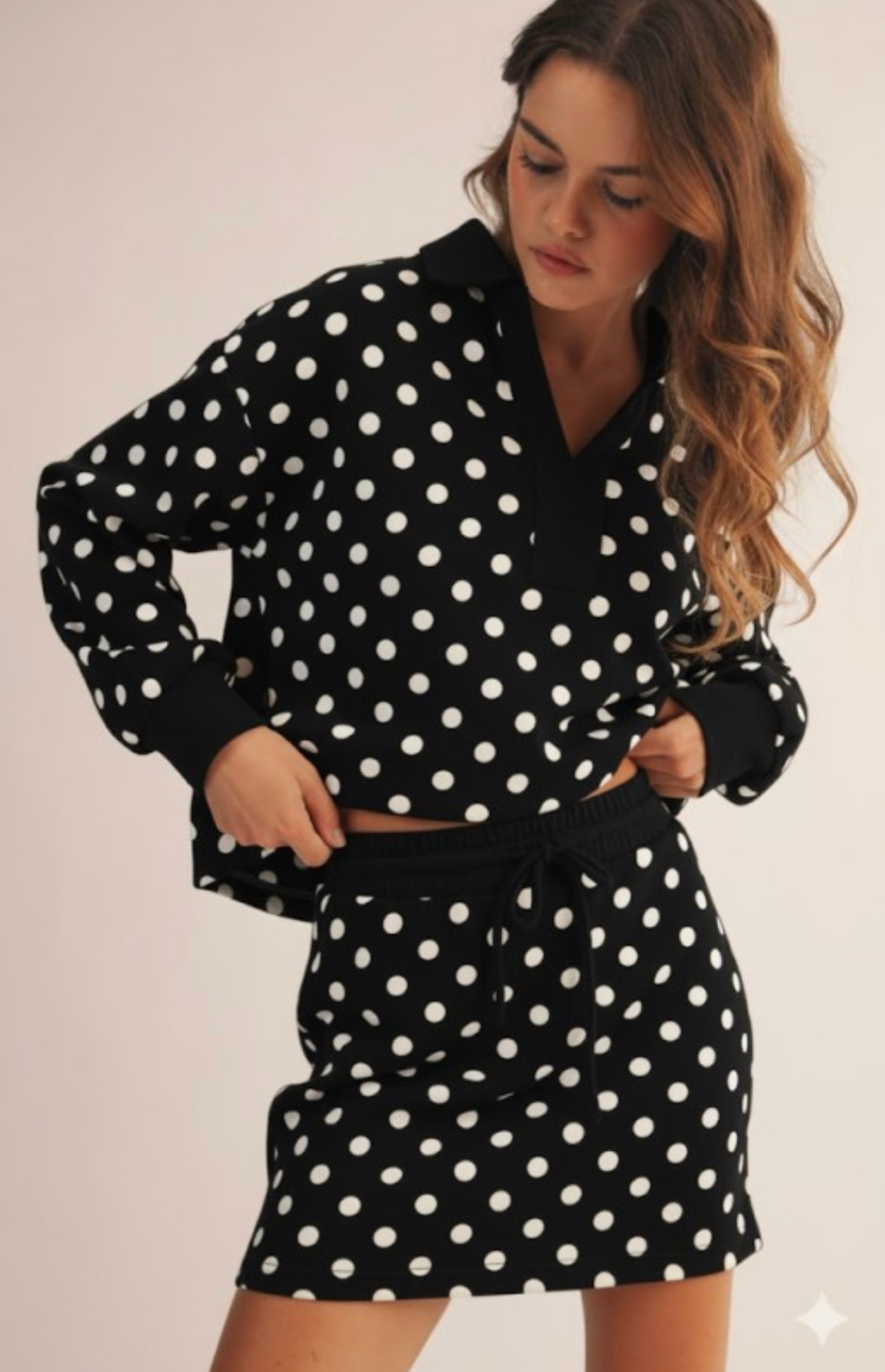 Polka Dot Top & Skirt Set