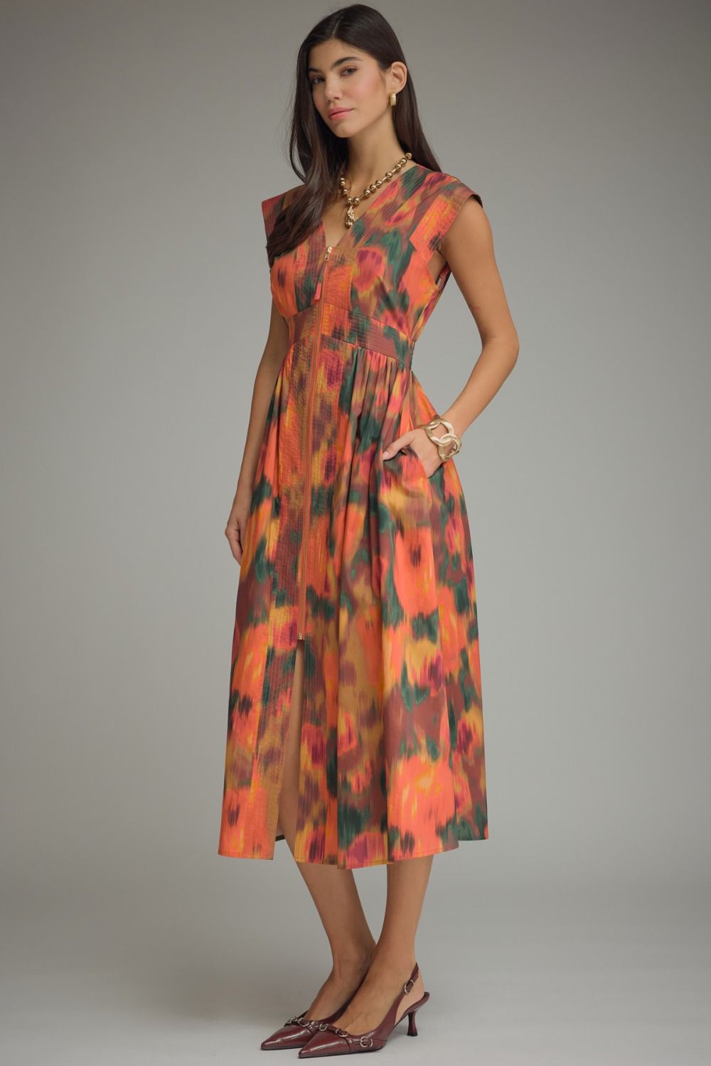 "Rust" Midi Dress