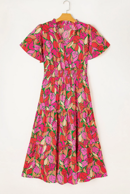 Lillie Floral Short Sleeve Maxi Dress