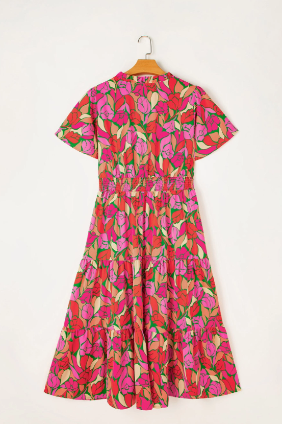 Lillie Floral Short Sleeve Maxi Dress