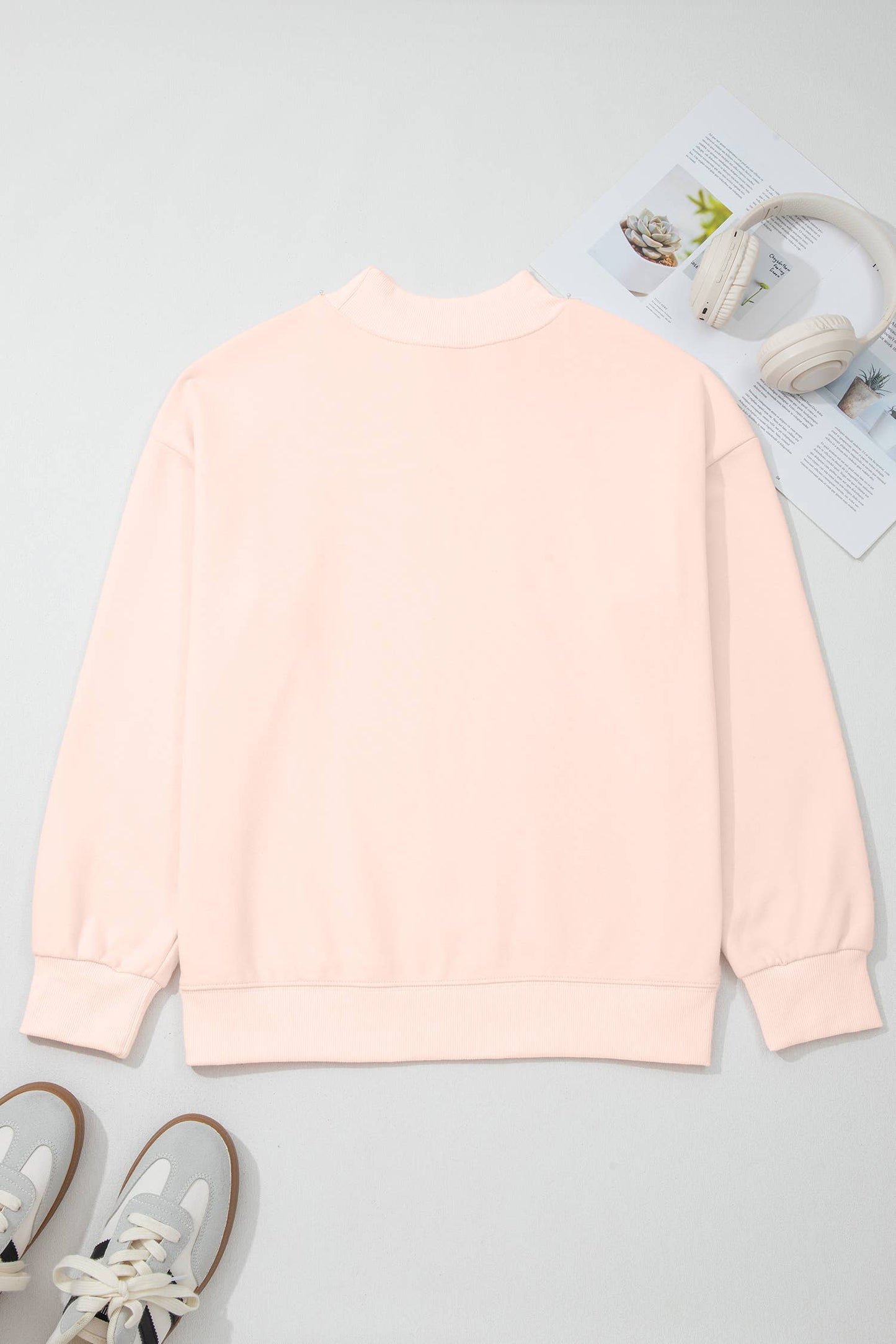 Oversize Mock Neck Sweatshirt