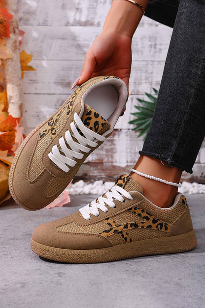 Faux Suede Contrast Patchwork Detail Sneakers | US6-10