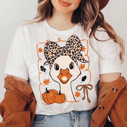 Comfort Colors Fall Goose Shirt, Coquette Fall Goose Shirt