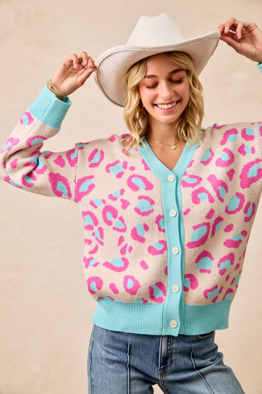 COMING SOON! Leopard Artwork Cardigan