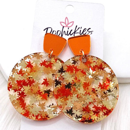2" Fall Feels Piggyback Dangle Acrylic Fall Earrings