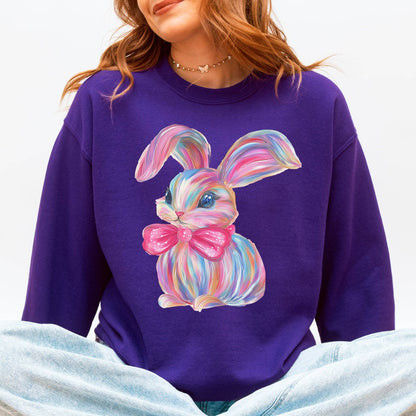 Glittery Easter Bunny, Rabbit, Adorable Sweatshirt