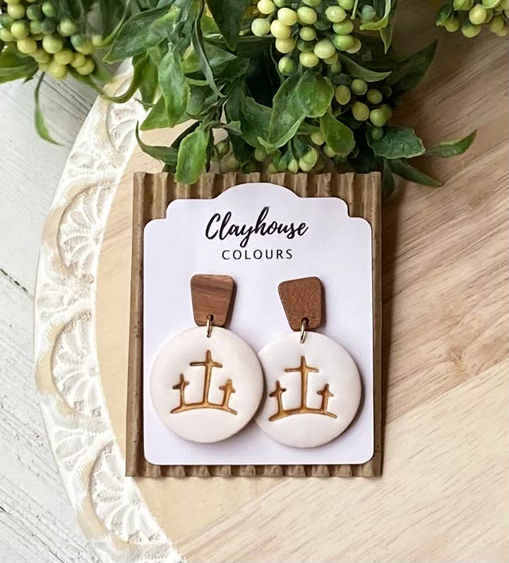 Three Crosses Earrings 