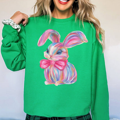 Glittery Easter Bunny, Rabbit, Adorable Sweatshirt
