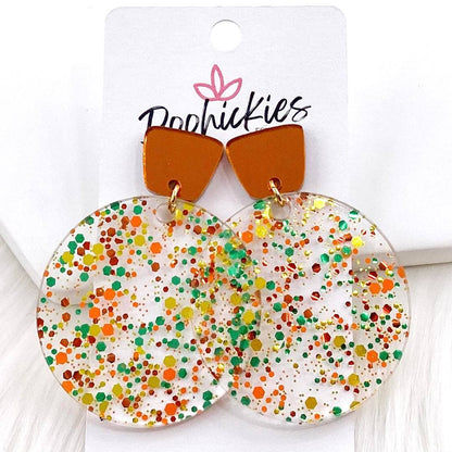 2" Fall Feels Piggyback Dangle Acrylic Fall Earrings